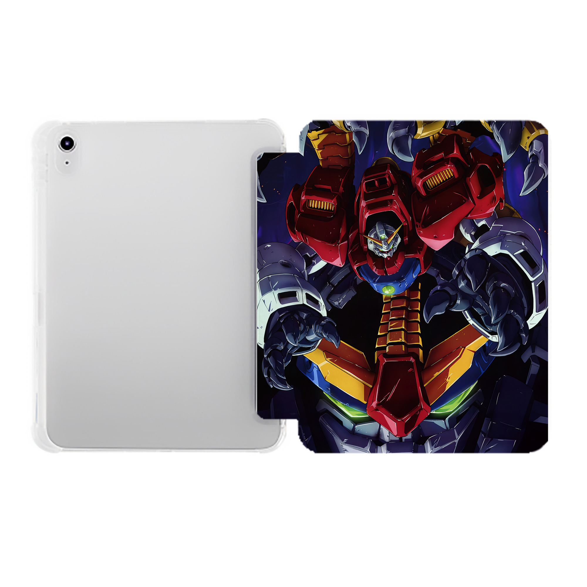 （画像用） 機動戦士ガンダム Mobile Suit Gundam IPad ケース ペン収納付き 三つ折りスタンド PUレザー×シリコン 対応機種9.5/10.5/10.9インチ